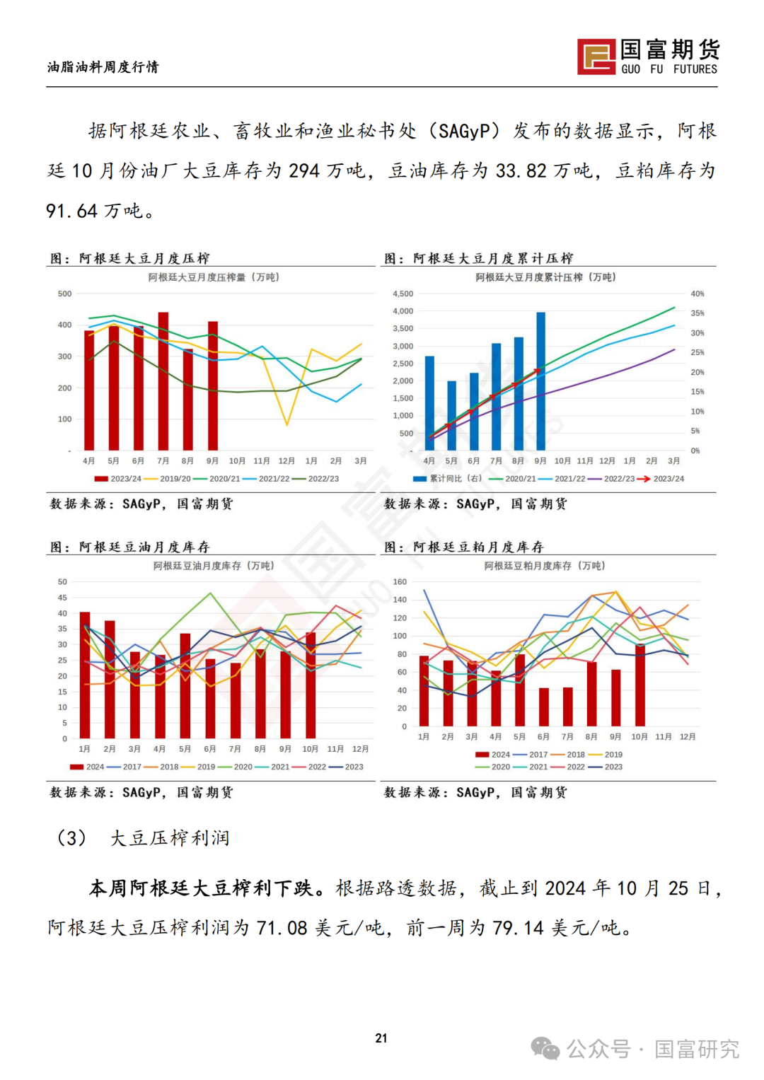 【国富豆系研究周报】美豆收割临近尾声 CBOT大豆小幅反弹